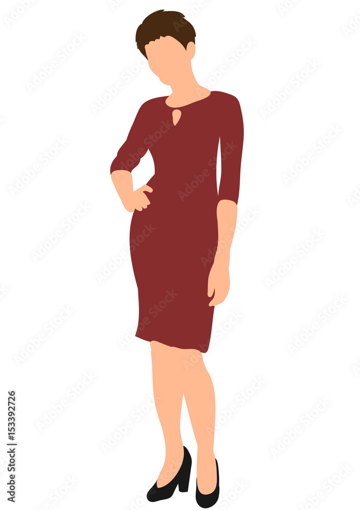 Fototapeta premium illustration, woman without face