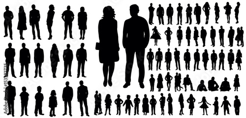 Collection of people silhouettes