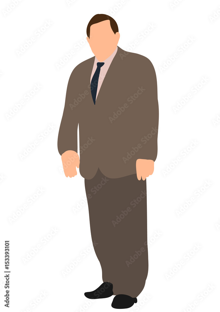 isolated, man in a tie is standing isolated, man in a tie is standing