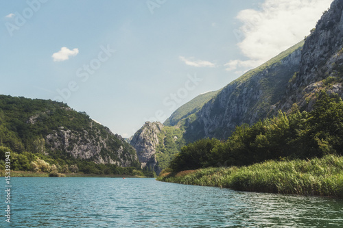 Cetina river canyon near town Omis in Croatia.