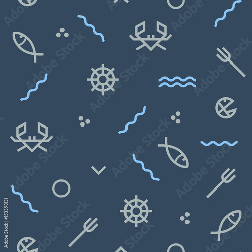 Geometric seamless pattern Memphis