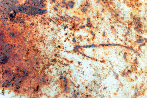 Rusted spots on old metal iron, background and texture © bigy9950