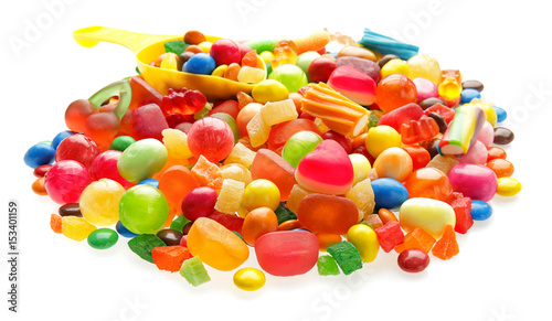 Colorful candies on white background © Africa Studio