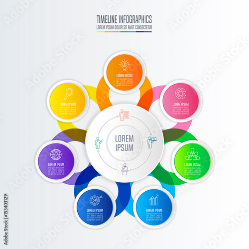 infographic design business concept with 7 options.