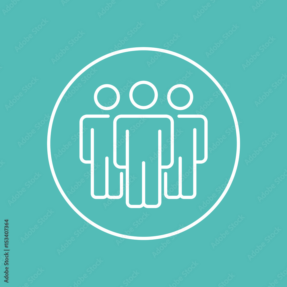 team or users icon. Line vector illustration for web, mobile and infographics. team or users icon. Line vector illustration for web, mobile and infographics.