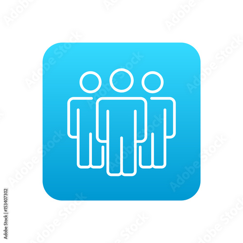 team or users icon. Line vector illustration for web  mobile and infographics.