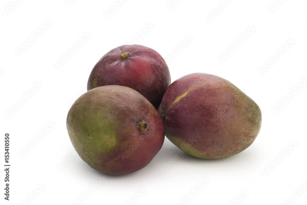 Green mango isolated on white background Green mango isolated on white background