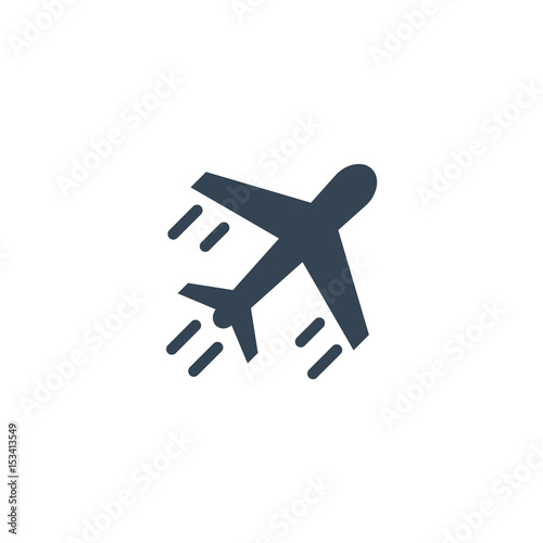 airplane Icon. Vector Art Picture. Simple sign. For using in the web  app  ui. Flat style eps.