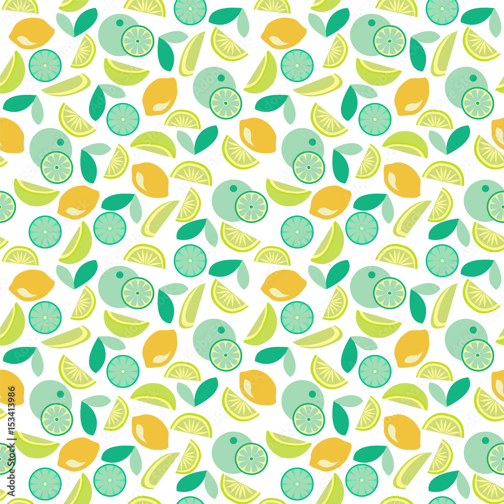 pattern with Lime, lemon and orange slices
