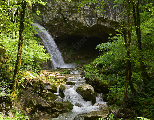 The Cascate di Kot waterfall in Friuli Venezia Giulia, north east Italy 