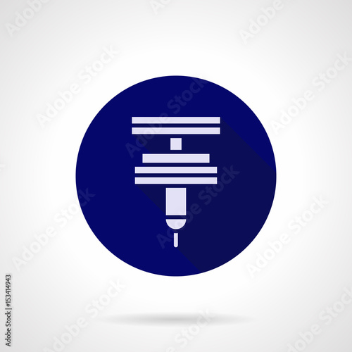 Plasma cutting flat round vector icon
