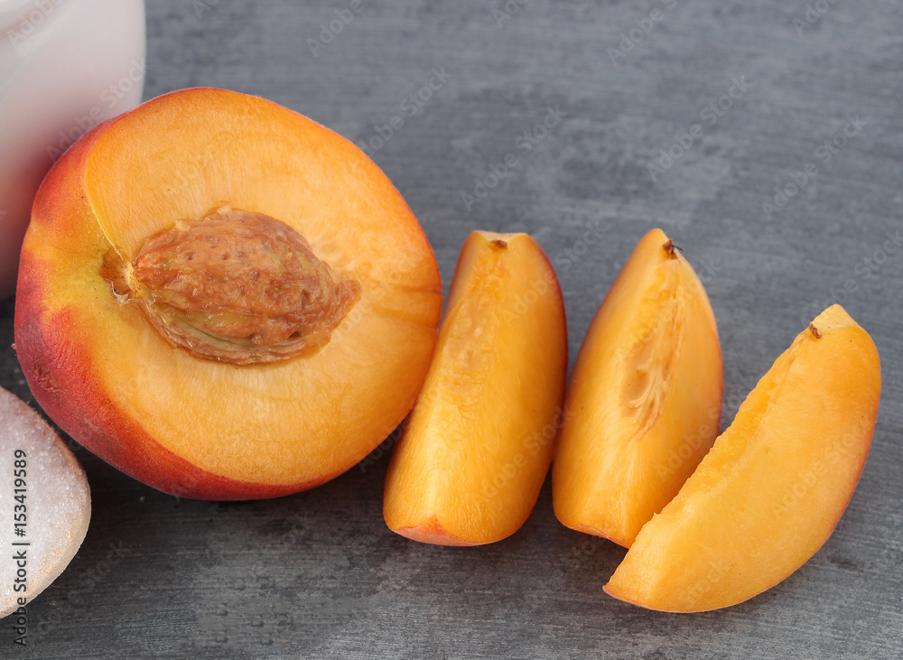 Fresh fruit on the chopper