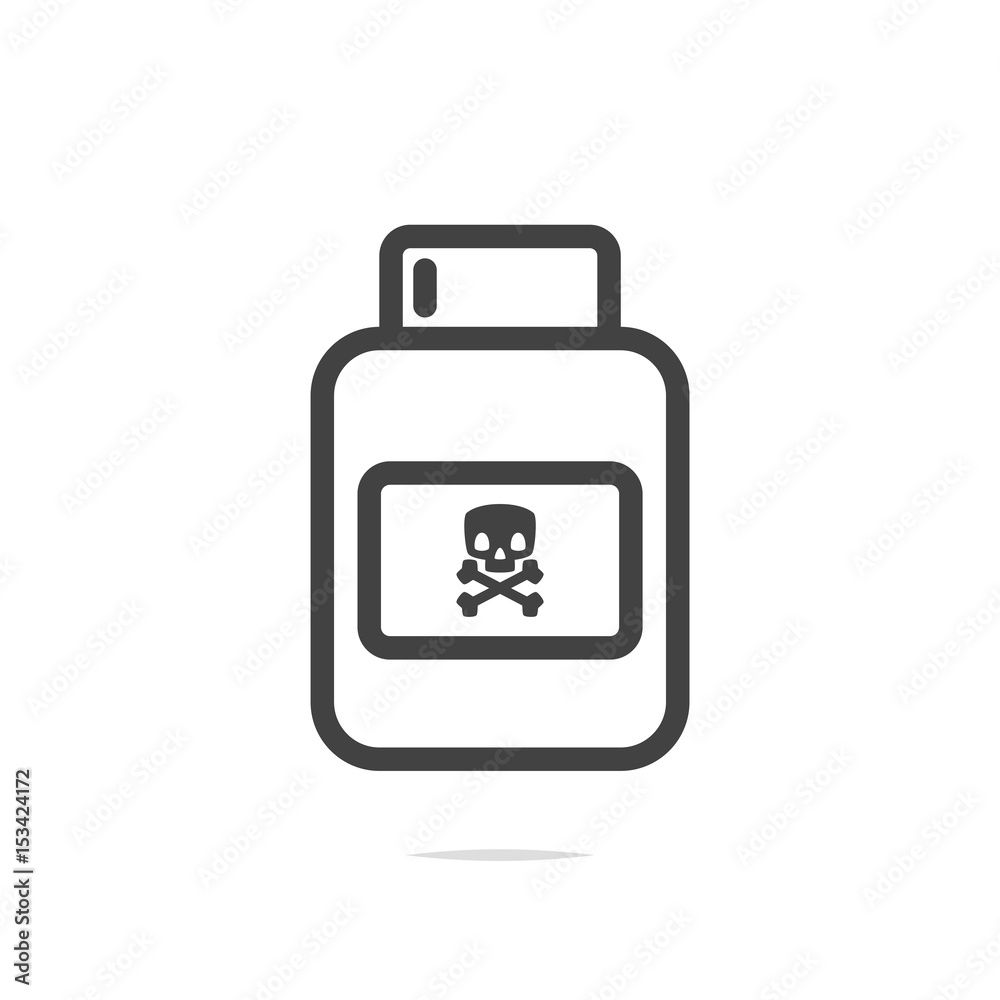 Poison bottle icon vector Poison bottle icon vector
