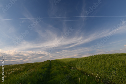 Schöner Himmel im Frühling