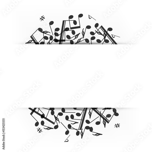 Music banner with shadow