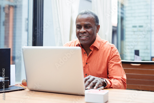 Handsome Afro American businessman