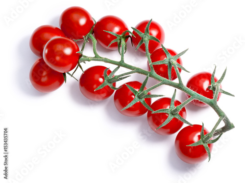 Cherry tomatoes on vine, paths