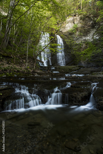 Waterfall at Sweedler Preserve at Lick Brook - Ithaca  New York