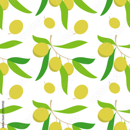 Wallpaper Mural Olive seamless pattern. Vector illustration.
 Torontodigital.ca