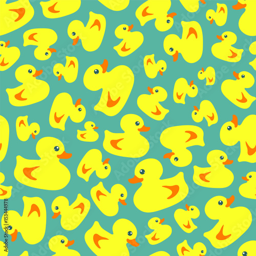 Seamless pattern - bath ducks © Crazy nook
