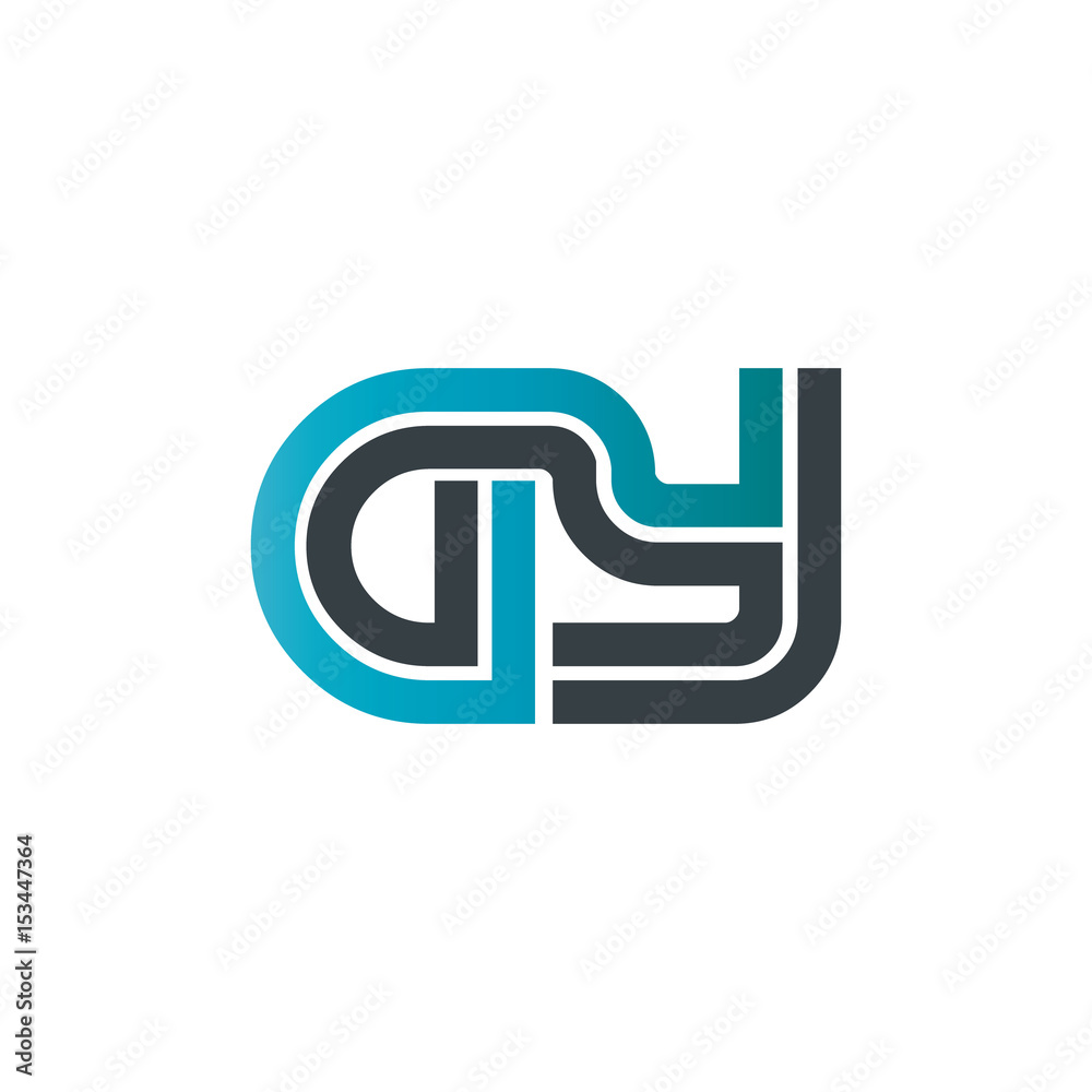 Initial Letter GY Linked Design Logo Initial Letter GY Linked Design Logo