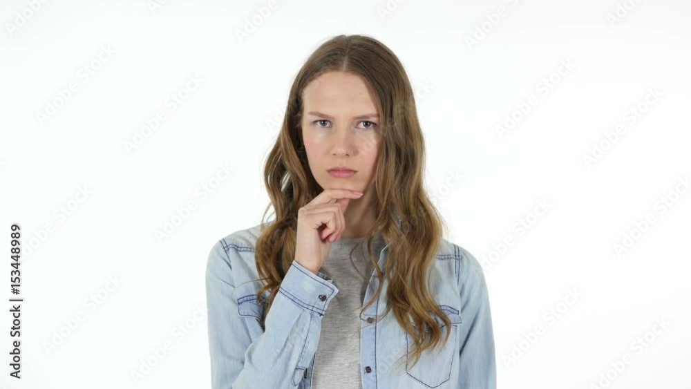 Beautiful Pensive Woman Thinking, Brainstorming Beautiful Pensive Woman Thinking, Brainstorming