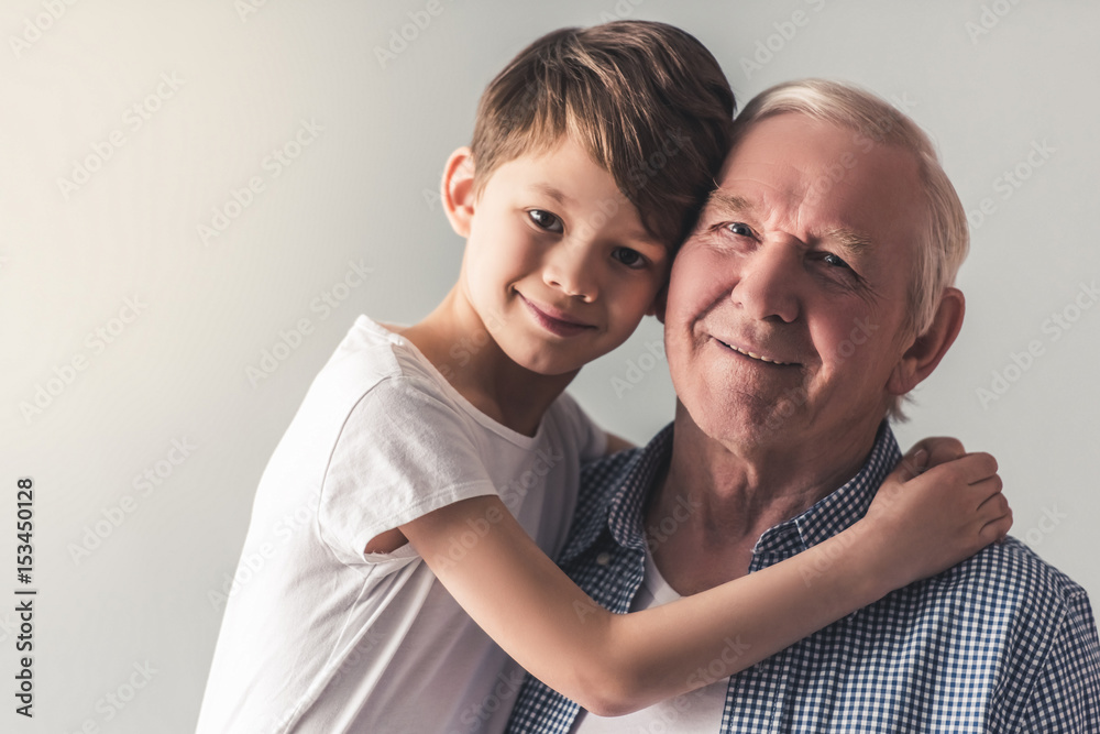 Grandpa and grandson Grandpa and grandson