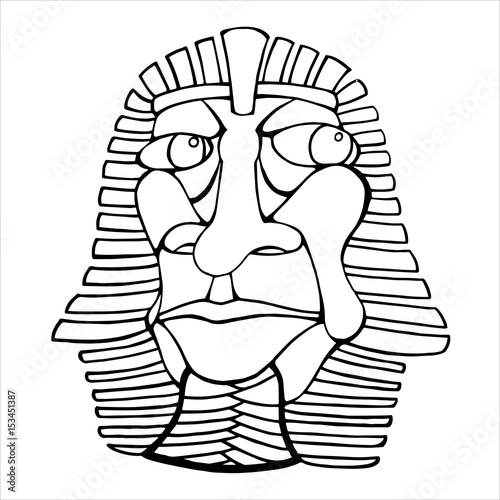 Farrow egypt cartoon outline for coloring page.