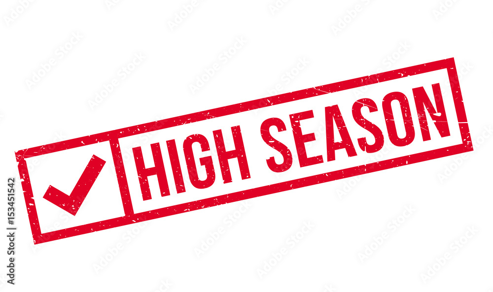 High Season rubber stamp. Grunge design with dust scratches. Effects can be easily removed for a clean, crisp look. Color is easily changed. High Season rubber stamp. Grunge design with dust scratches. Effects can be easily removed for a clean, crisp look. Color is easily changed.