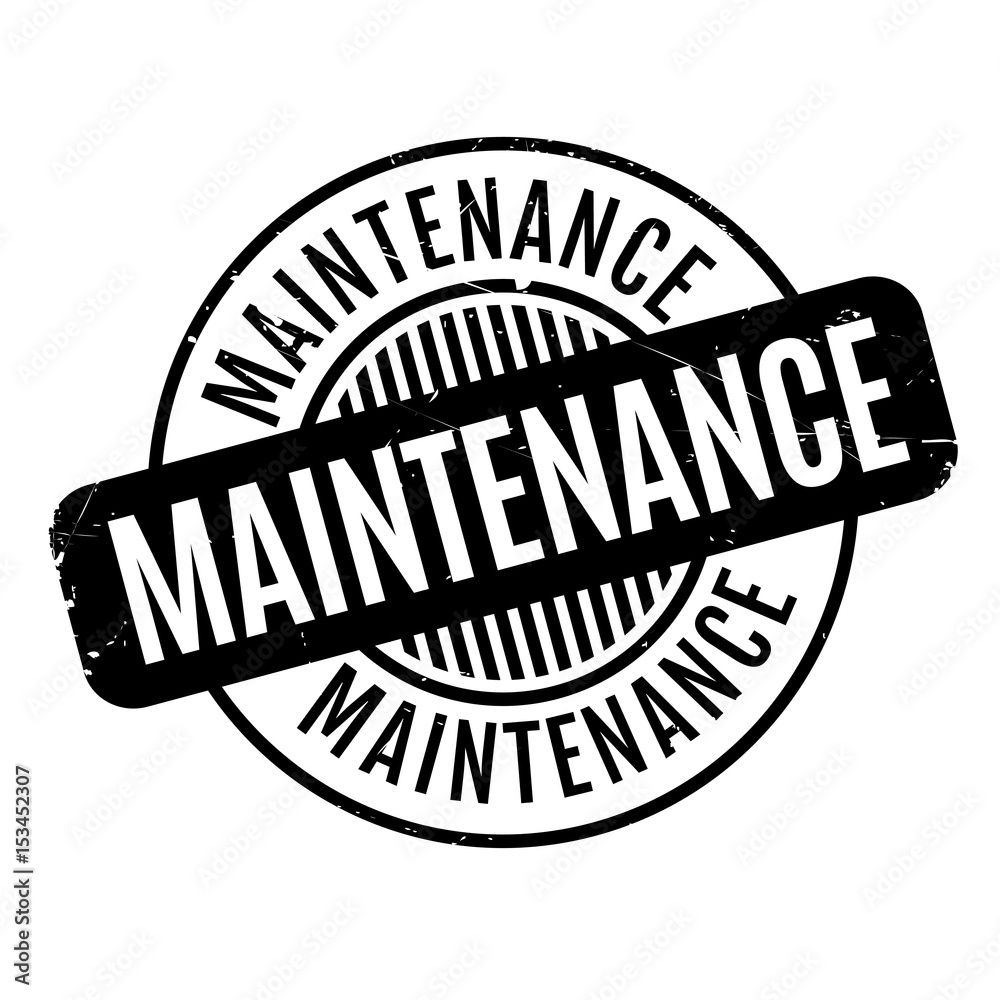 Maintenance rubber stamp. Grunge design with dust scratches. Effects can be easily removed for a clean, crisp look. Color is easily changed. Maintenance rubber stamp. Grunge design with dust scratches. Effects can be easily removed for a clean, crisp look. Color is easily changed.