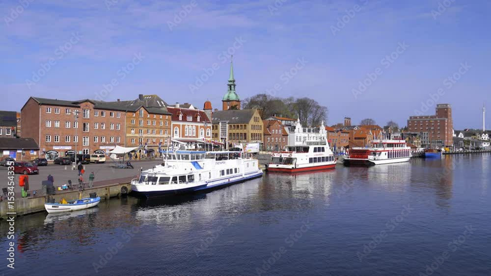 Urlaub Idylle Hafen Panorama Kappel Schlei mit Booten Urlaub Idylle Hafen Panorama Kappel Schlei mit Booten