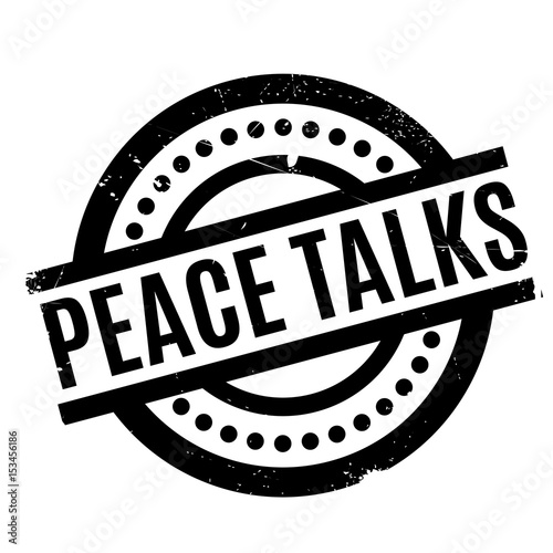 Peace Talks rubber stamp. Grunge design with dust scratches. Effects can be easily removed for a clean, crisp look. Color is easily changed.