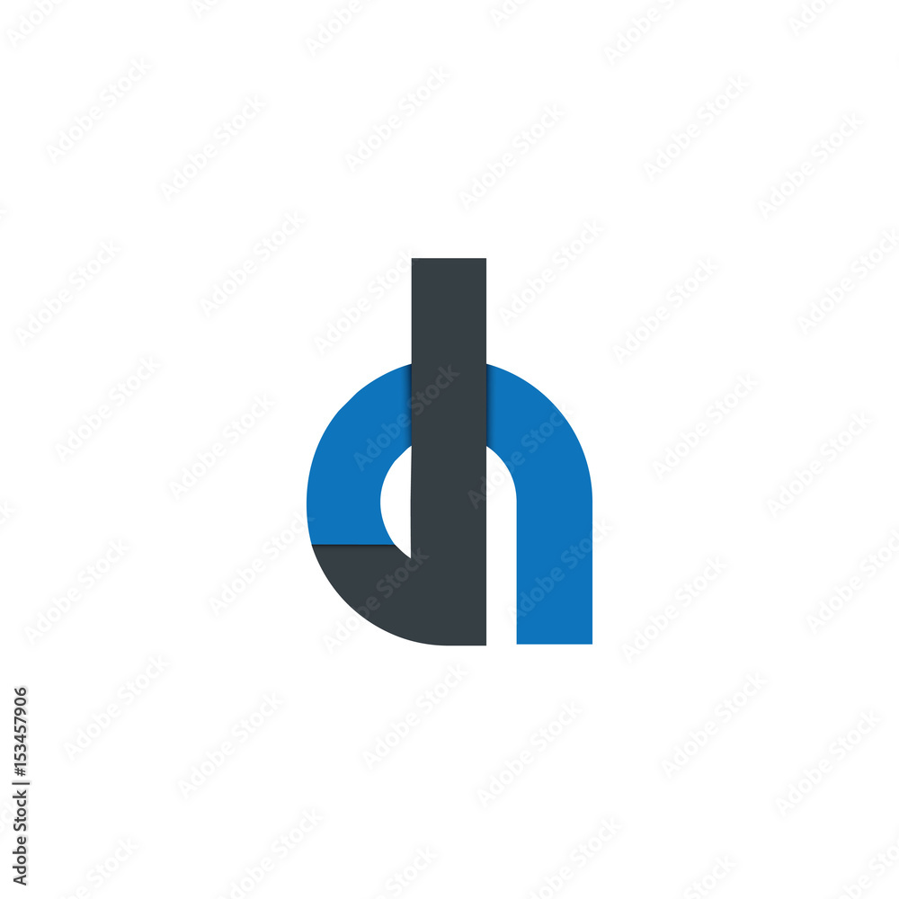 Initial Letter JA JN Rounded Lowercase Logo