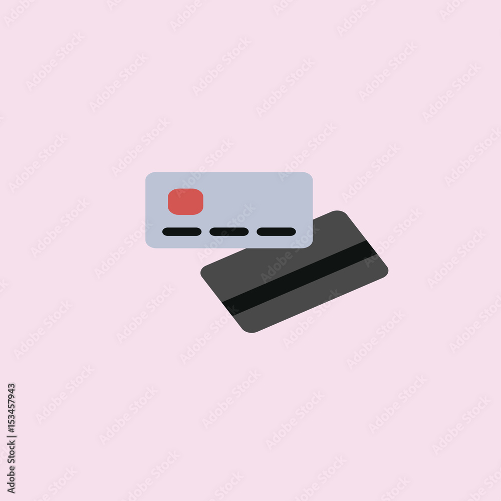 Credit cards icon. flat design Credit cards icon. flat design