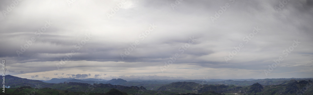 Panorama of a gloomy sky with storm clouds Panorama of a gloomy sky with storm clouds