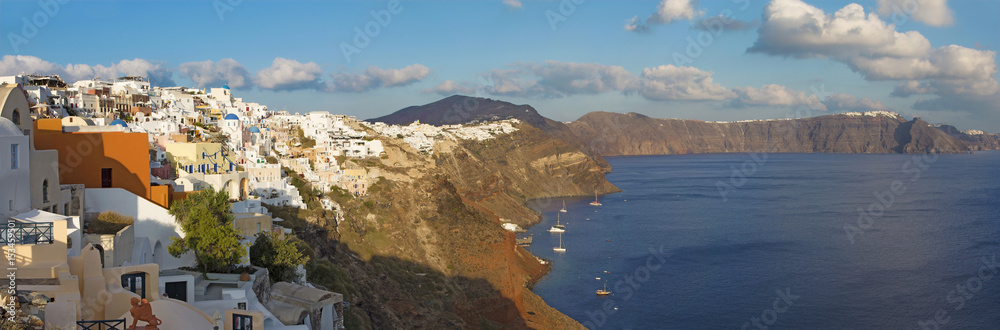 Santorini - The look from Oia to east in evening light.
