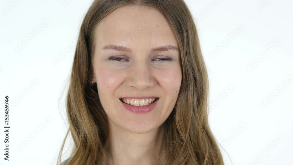 Smiling Woman Face, Close Up Smiling Woman Face, Close Up