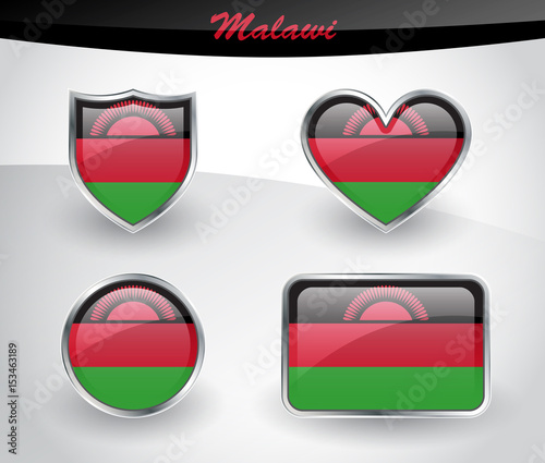 Free Download Glossy Malawi flag icon set - GFXLoad