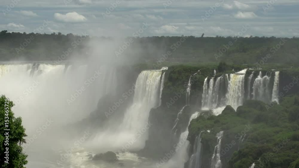 Iguazu waterfalls, viewed from Brazil, Foz do Iguacu in Slow motion Iguazu waterfalls, viewed from Brazil, Foz do Iguacu in Slow motion