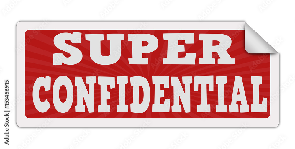 Rubber stamp with text super confidential inside Rubber stamp with text super confidential inside
