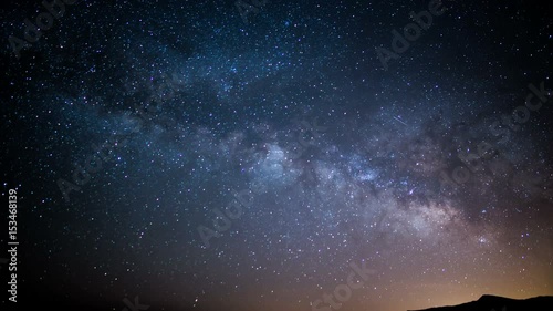 Milky Way Galaxy Spring Sky 30 Time Lapse Stars and Meteors