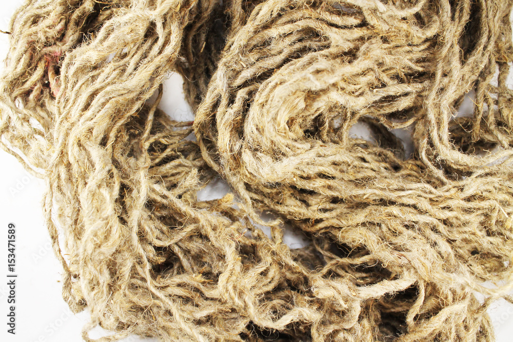 Collection of different ropes mixed with each other on a white background. Can be seen separately. The texture of the rope in the form of a background for sailors, stoics, fishermen Collection of different ropes mixed with each other on a white background. Can be seen separately. The texture of the rope in the form of a background for sailors, stoics, fishermen