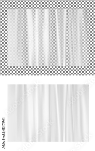 White transparent plastic wrapper