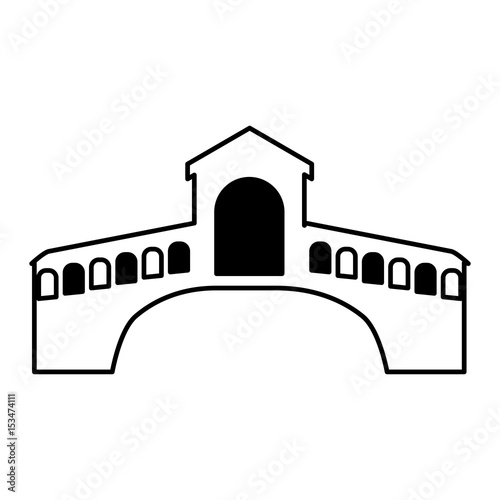 rialto brigde venice vector illustration graphic design