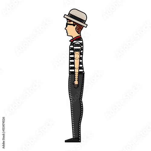 venetian gondolier traditional vector illustration graphic design