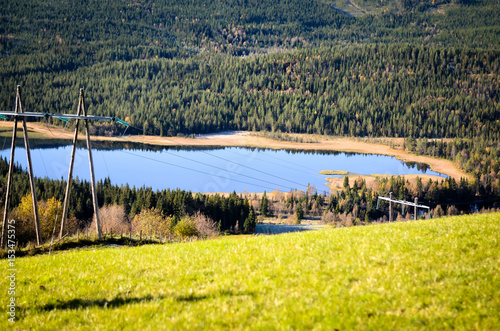 silent lake in central norway photo