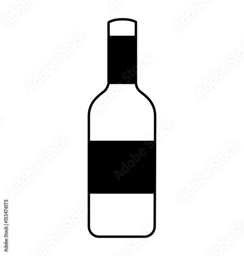 isolated bottle of wine vector illustration graphic design