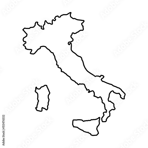 italy map icon over white background vector illustration graphic design