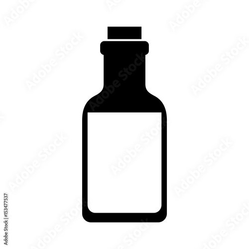 isolated glass bottle icon vector illustration graphic design