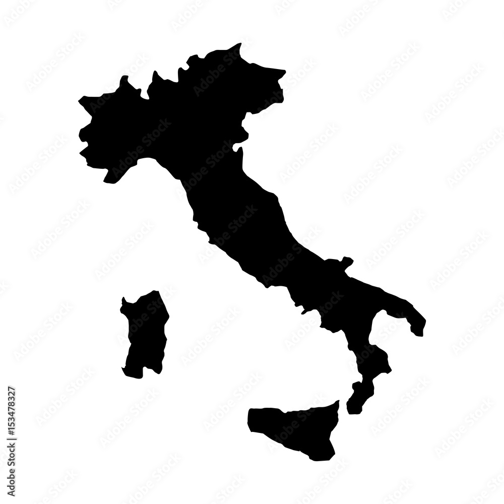 Naklejka Włochy mapy ikona nad białego tła wektorowym ilustracyjnym projektem graficznym